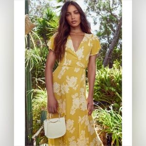 Lulus heart of marigold wrap dress